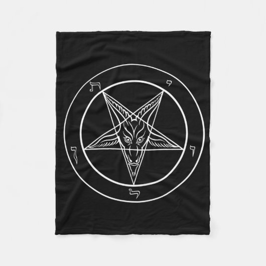 Baphometdeken 30x40 fleece deken (Voorkant)