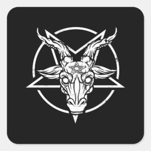 Baphomets Pentagram beste cadeau Vierkante Sticker