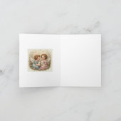 Baptême ange invitation carte plat (Intérieur)