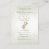 Baptême ange priant carte de souvenir enfant (Dos)