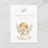 Baptême ange priant carte de souvenir enfant (Devant)