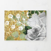 Baptême Angels Genre Neutre Triple Invitation (Page de couverture)