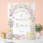 Baptême aquarelle fleurs de prairie (Mariage)