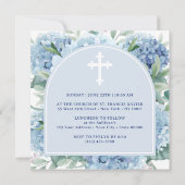 Baptême Arc Hydrangea Invitation (Dos)