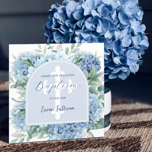 Baptême Arc Hydrangea Invitation