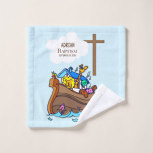 Baptême Arche du garçon Noah, mignons animaux Pers