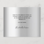 Baptême argent carte de remerciements garçon photo (Dos)