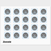 Baptême Baptême Bleu Favoriser les étiquettes (Feuille)