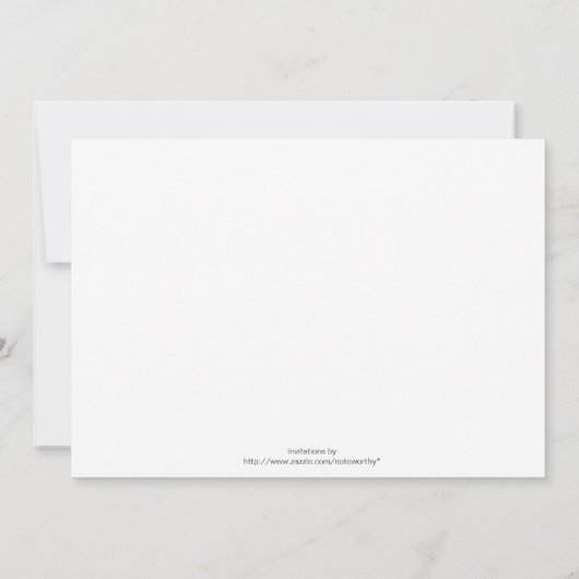 Baptême, Baptême, Dédication Invitations (Dos)