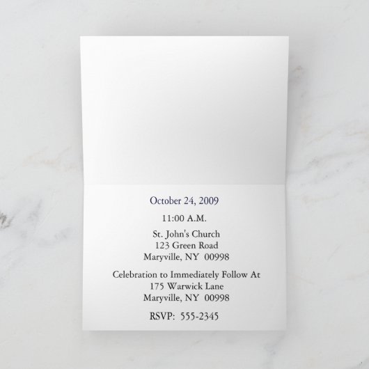 Baptême / Baptême Invitation pour bébé fille (Intérieur)