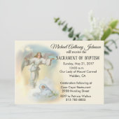 Baptême bébé Garçon Guardian Ange Invitation (Debout devant)