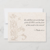 Baptême bébé Invitation (Dos)