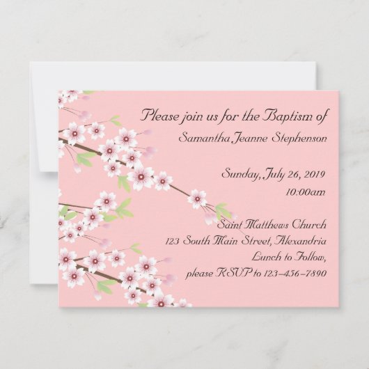 Baptême bébé Invitation (Devant)