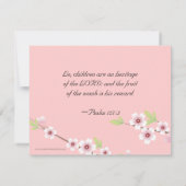 Baptême bébé Invitation (Dos)