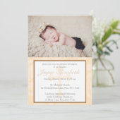 Baptême Bénédiction Christening Invitation - Rose (Debout devant)