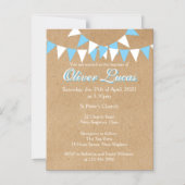 Baptême Bleu Baptême Baptiste Invitation au Christ (Recto)