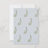 Baptême Bleu Élégant / Invitation Christening (Dos)