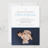 Baptême bleu invitation (Devant)