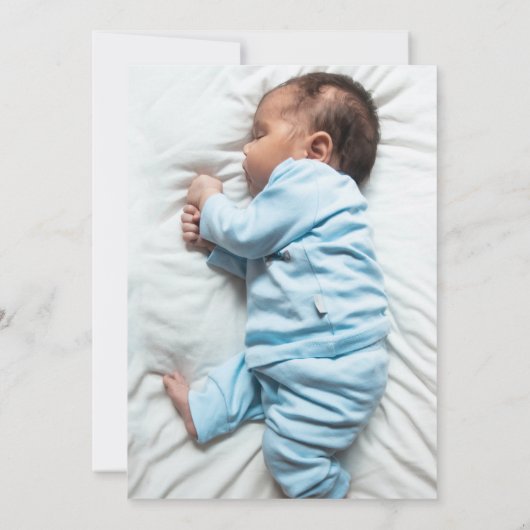 Baptême bleu invitation (Dos)