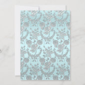 Baptême Bleu Rose & Cross / Invitation Christening (Dos)