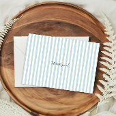 Baptême Bleu Stripes Photo Carte de remerciements 