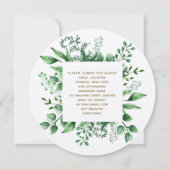 Baptême botanique PHOTO Invitations garçon ou fill (Dos)