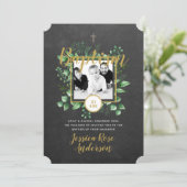 Baptême botanique PHOTO Invitations garçon ou fill (Debout devant)