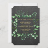 Baptême botanique PHOTO Invitations garçon ou fill (Dos)