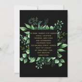 Baptême botanique PHOTO Invitations garçon ou fill (Dos)