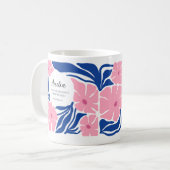 Baptême Cadeau rose bleu Abstrait JW Mug (Devant gauche)