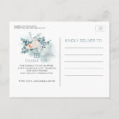 Baptême Carte de remerciements avec photo (Dos)