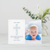 Baptême, Carte de remerciements du baptême - Photo (Debout devant)