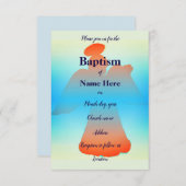 Baptême Carte d'invitation : Angel Silouehette (Devant / Derrière)