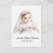 Baptême catholique carte de souvenir fille (Devant)