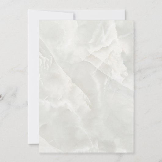 Baptême catholique en marbre blanc Invitation (Dos)