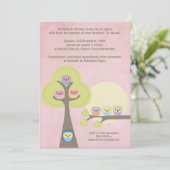 Baptême Cérémonie de baptême Cute Ows Invitation (Debout devant)