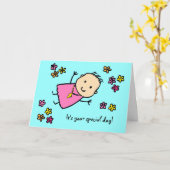 Baptême - C'est votre carte spéciale (Fleur jaune)