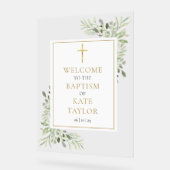 Baptême Christening Affiche de bienvenue de verdur (Angle)