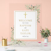 Baptême Christening Affiche de bienvenue de verdur (Mariage)