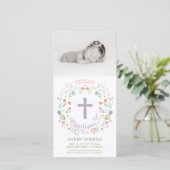 Baptême, Christening Carte photo Invitation - Fill (Debout devant)