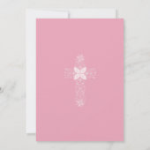 Baptême, Christening Invitation - Baby Girl Invita (Dos)