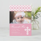 Baptême, Christening, Invitation Communion - Fille (Debout devant)