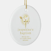 Baptême colombe et croiser ornement céramique (Droite)