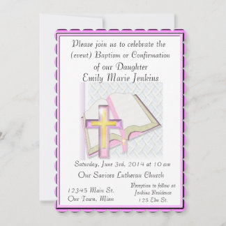 Baptême, Confirmation Célébration Invitation