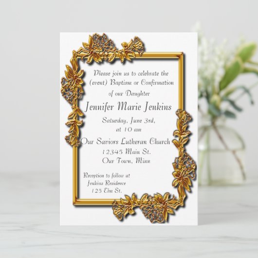 Baptême, Confirmation Célébration Invitation (Debout devant)