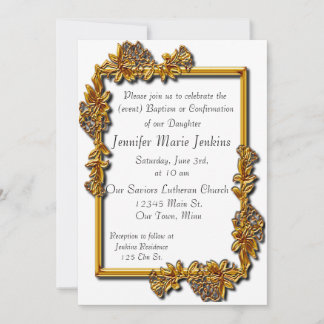 Baptême, Confirmation Célébration Invitation