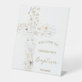 Baptême croix florale signe d'accueil (Recto)