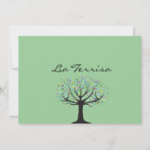 Baptême d'arbre Christening Custom Invitation Pink (Dos)