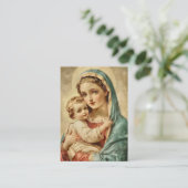 Baptême de bébé catholique Souvenir Carte Sainte (Debout devant)