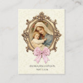 Baptême de bébé catholique Souvenir Carte Sainte (Devant)